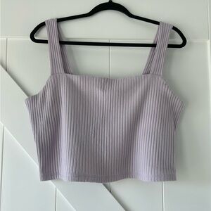 AE 🦅 cropped pastel purple square neck soft ribbed cami
